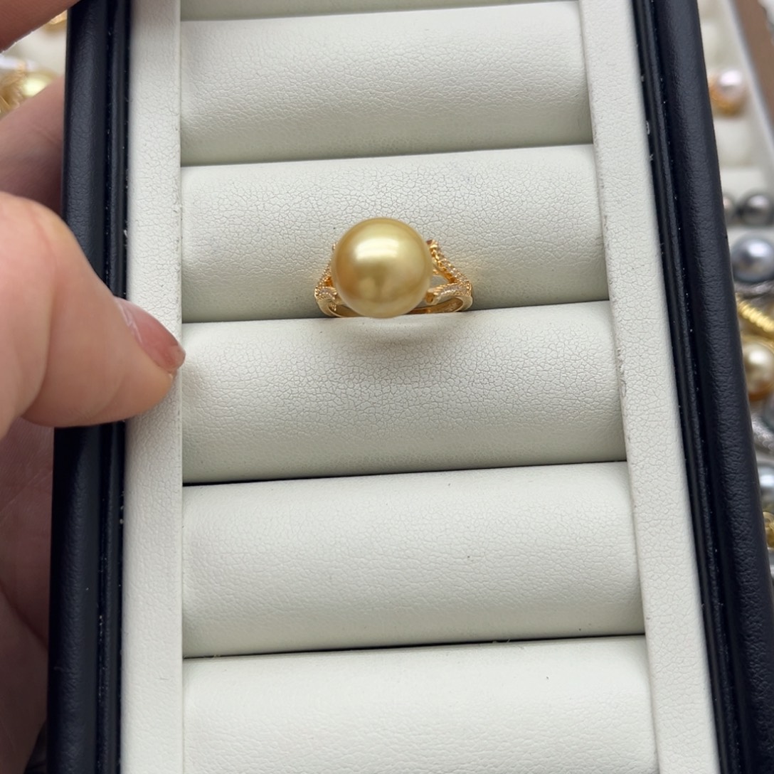 海水珍珠戒指银S925镶嵌