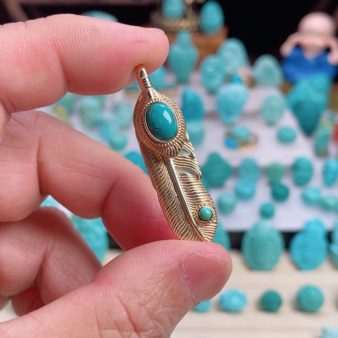 【闪购商品】绿松石吊坠(不含链)未镶嵌