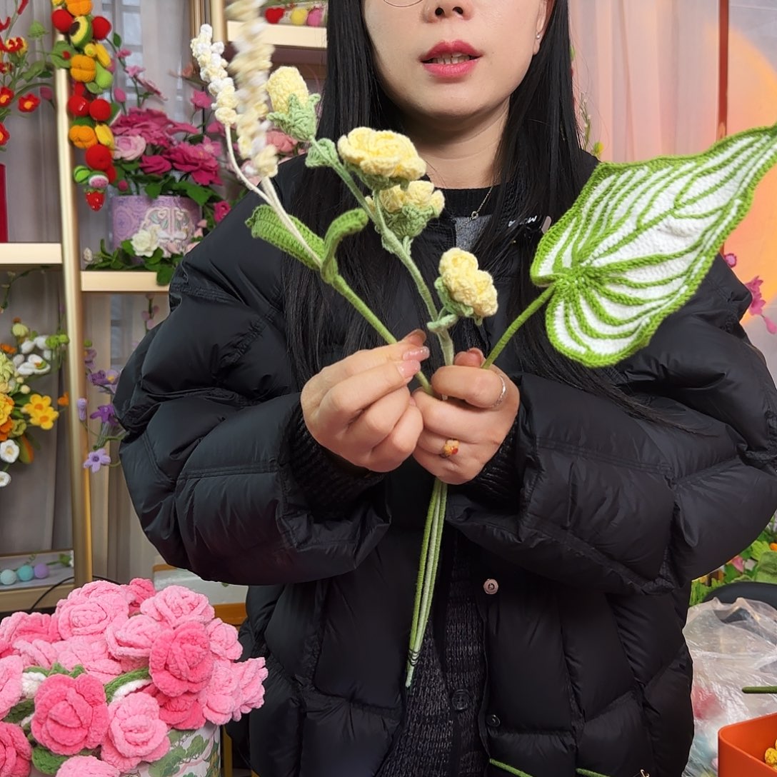 手工钩织设计花束