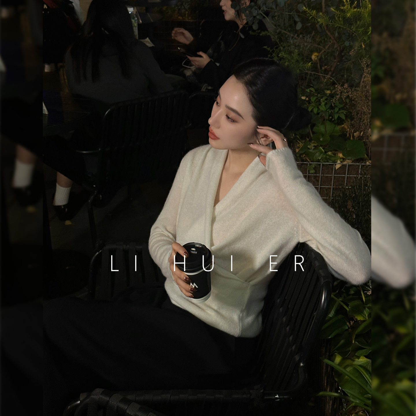 Li Hui Er 【烟山雪落】气质时尚潮流百搭毛针织衫上衣230311左左