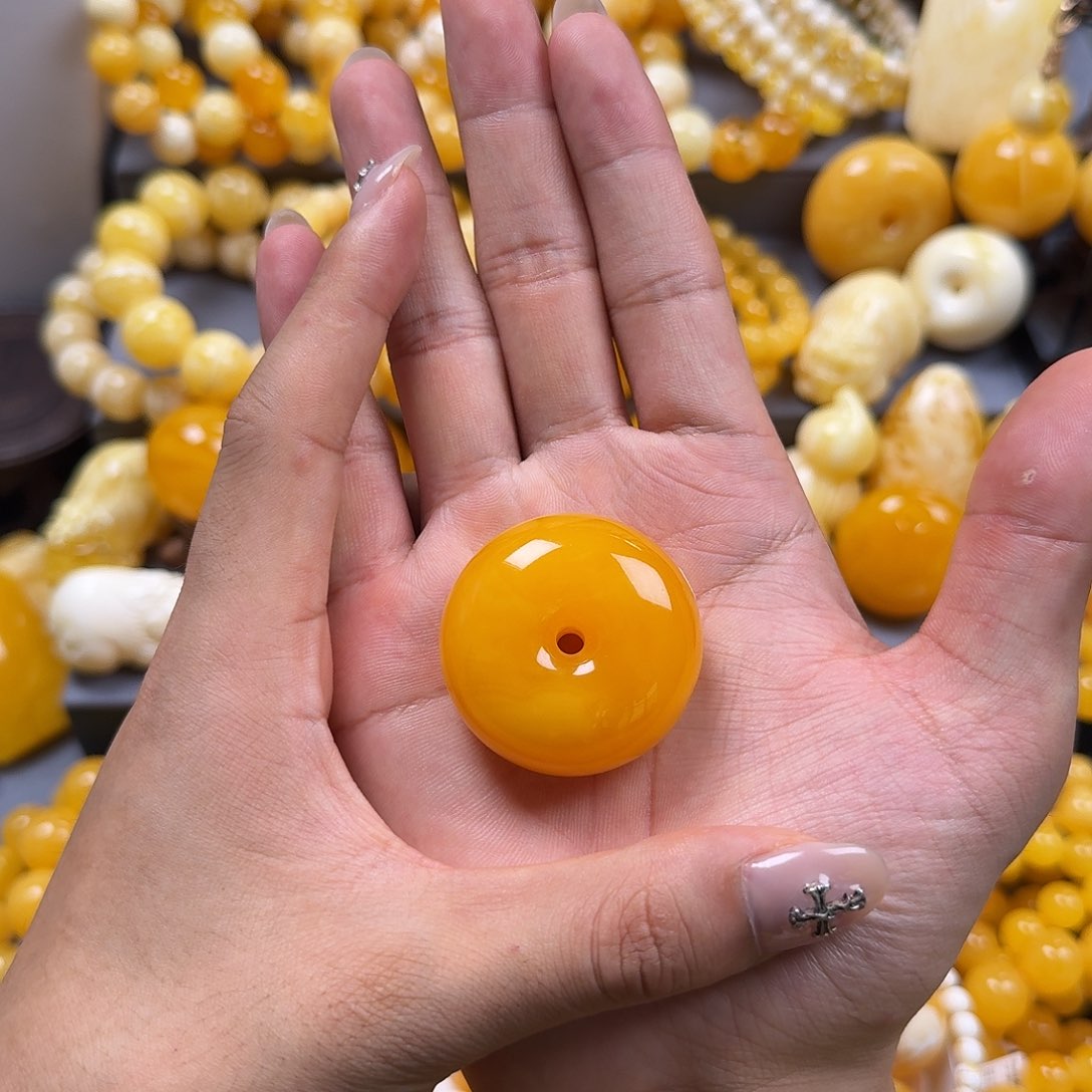 琥珀珠宝奇石未镶嵌平安扣