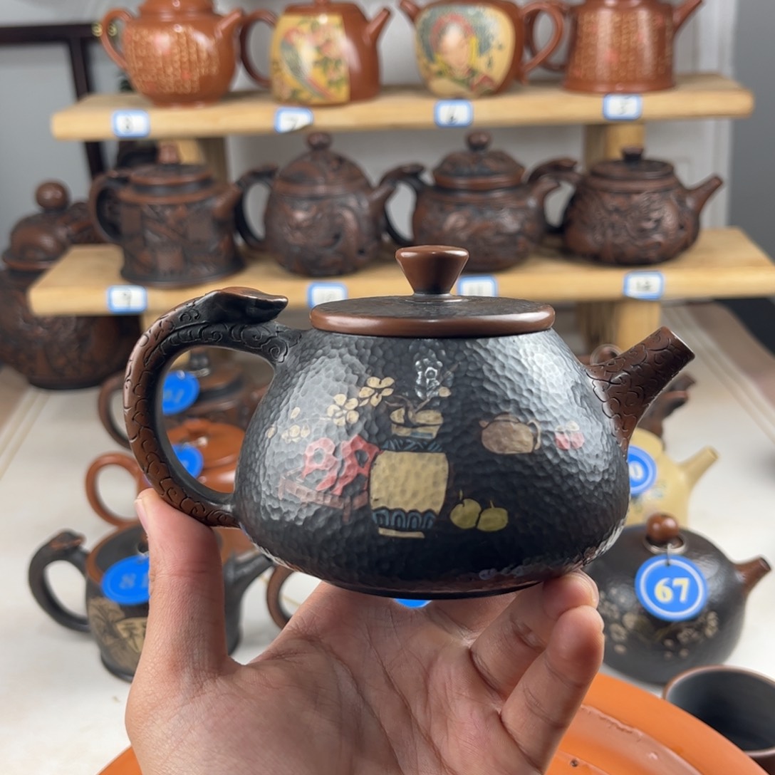 壶230cc 建水紫陶全手工制作，老匠人传承手艺