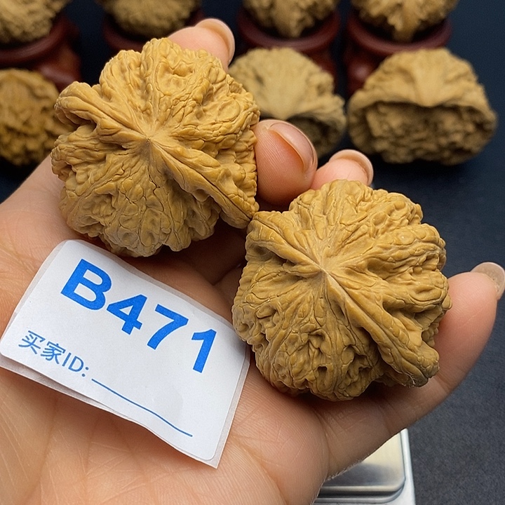 把件文玩核桃粗筋4.4，克重52