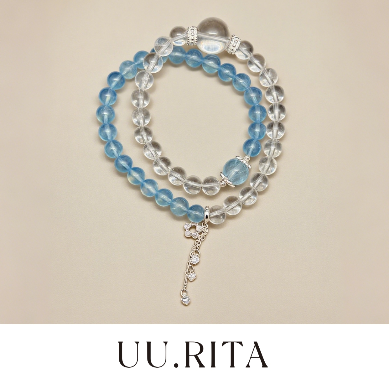 UU.RITA「灵通之境」海洋色系仙气双圈款渐变通透精致气质25ASL008