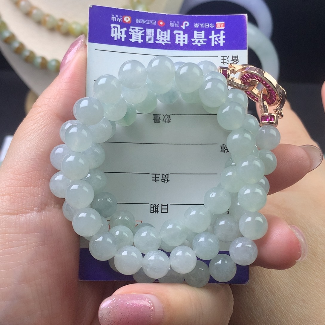 翡翠未镶嵌手链k8.1
