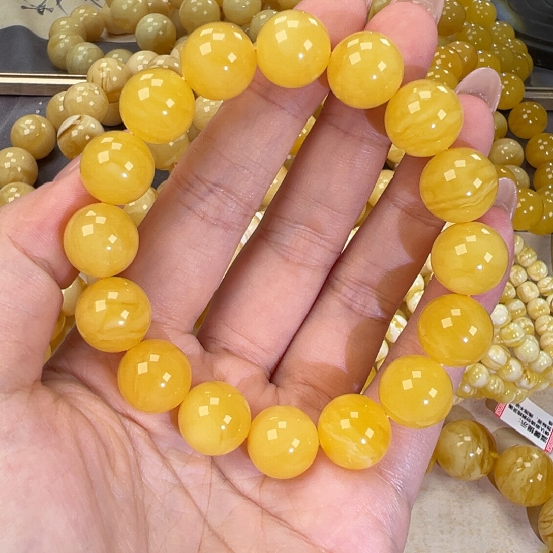 手链琥珀未镶嵌21.2焦皮