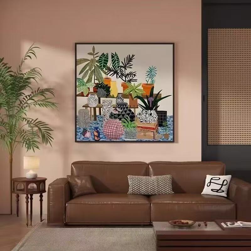 北欧抽象风格装饰画可用于卧室餐厅楼梯间客厅玄关背景墙ZD16