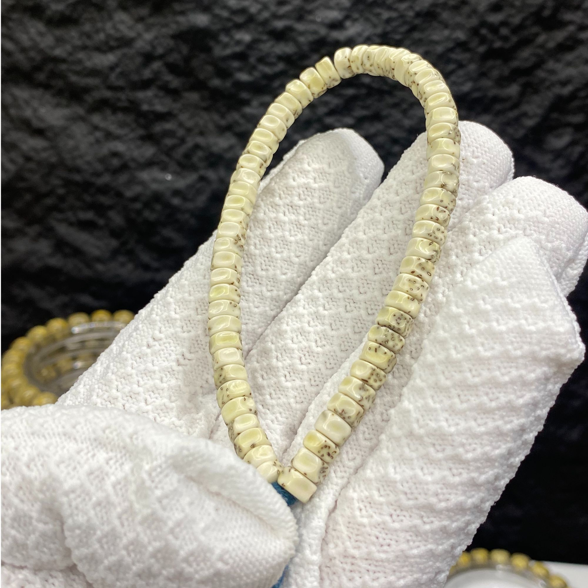 石玉料星月菩提纯手工药片无相手持卡7