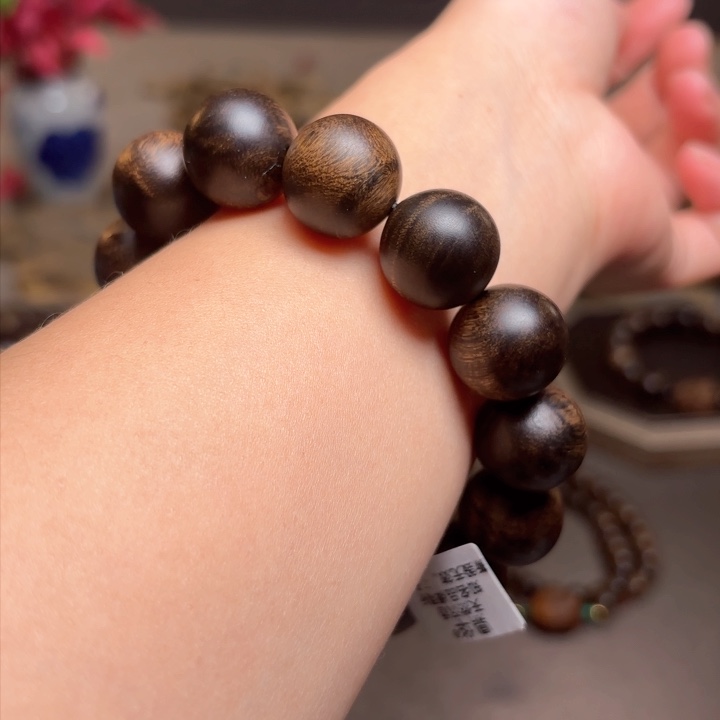 沉香手串越南芽庄瘤疤黄棋楠1.6