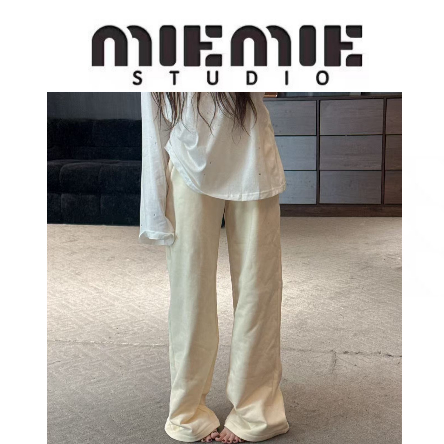 【奶黄裤】芝士奶油温柔风裤子