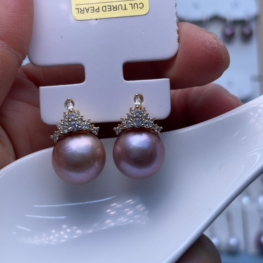 淡水珍珠耳饰未镶嵌