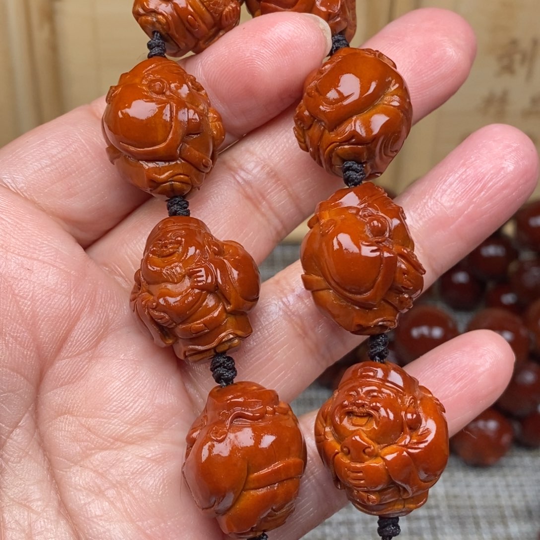 醉***鱼吊坠橄榄核财神22