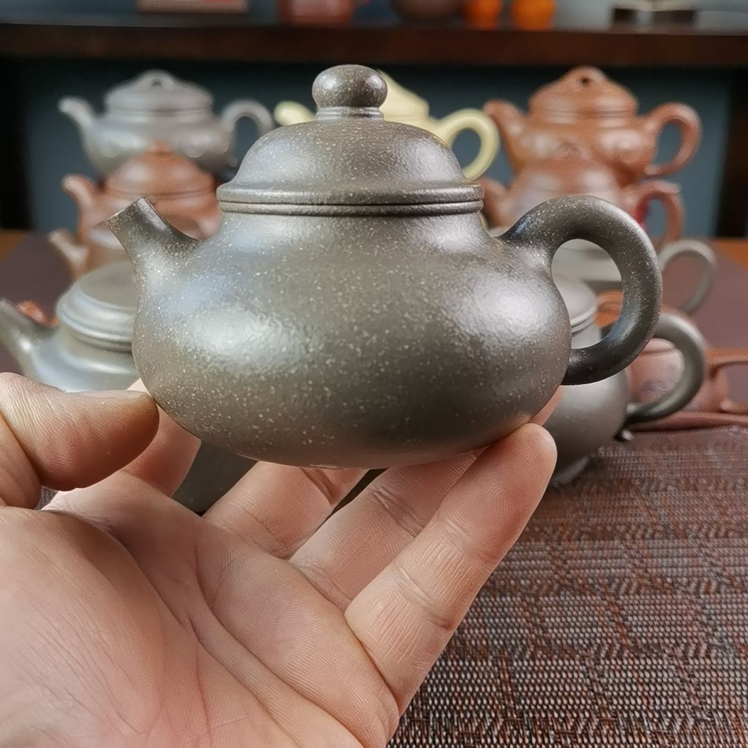 紫砂茶壶梨皮天青容天230CC国工