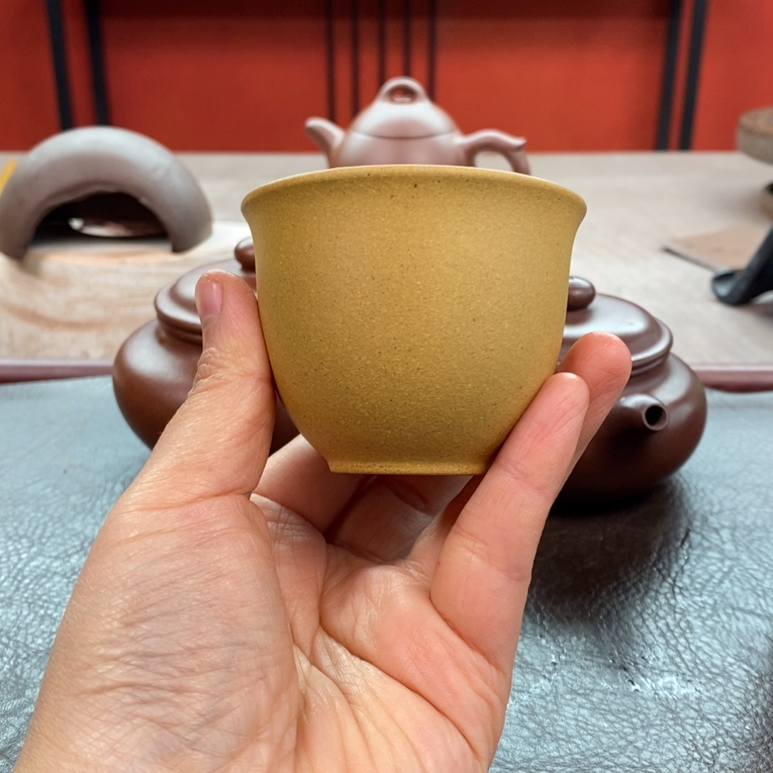 岳***店茶壶紫砂黄金段铃铛杯100cc