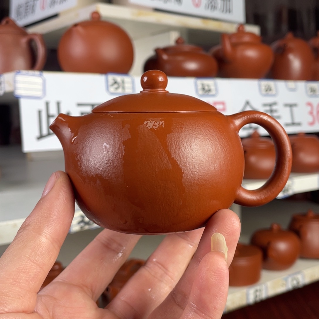 茶壶紫砂赵庄朱泥全手工180毫升
