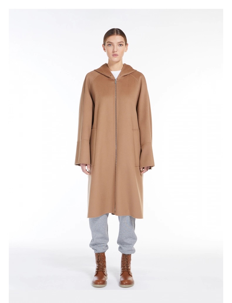 闪闪兒 反季福利 长款中长款羊绒大衣休闲连帽秋冬款5042