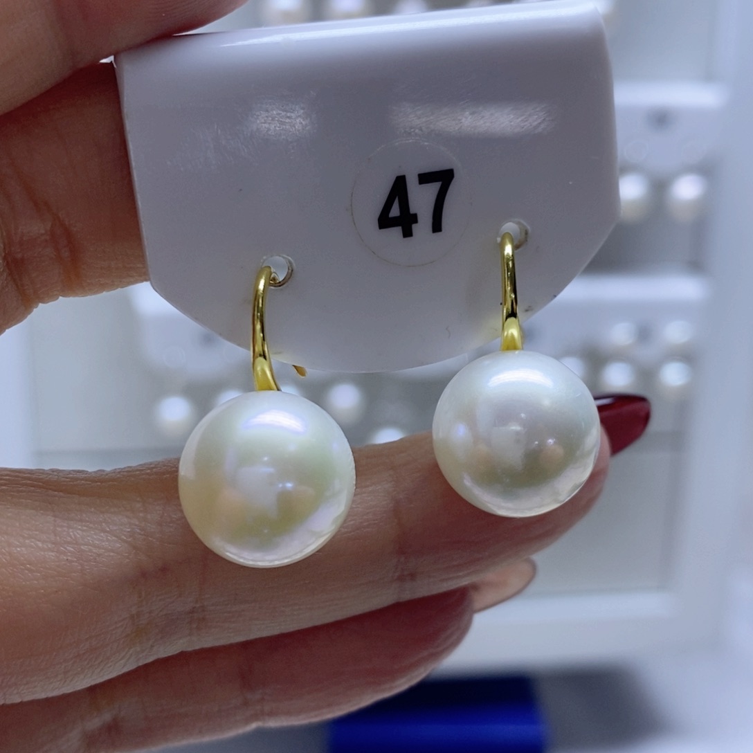 淡水珍珠耳饰银S925镶嵌小*代