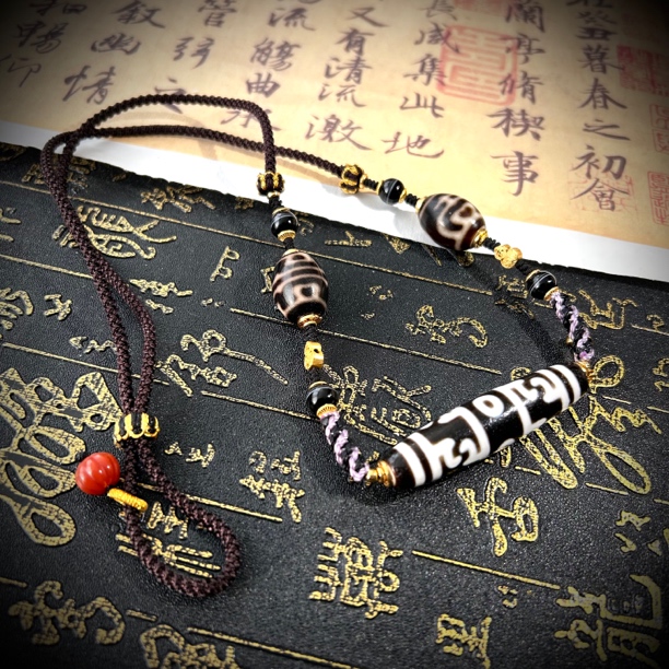 南高北苑｜上肯超顶黑白【莲师三眼】DIY项链