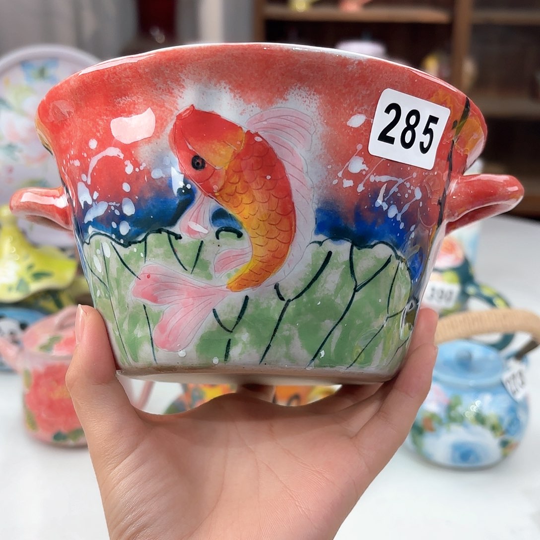 景德镇手绘高温釉下彩陶瓷茶具