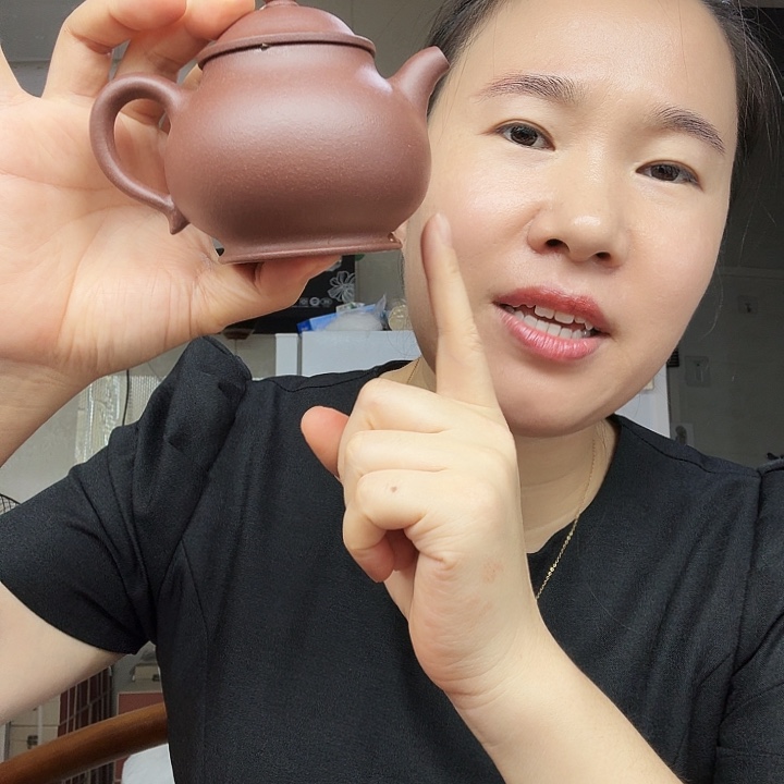 茶壶紫砂原矿半手工紫泥潘壶200cc
