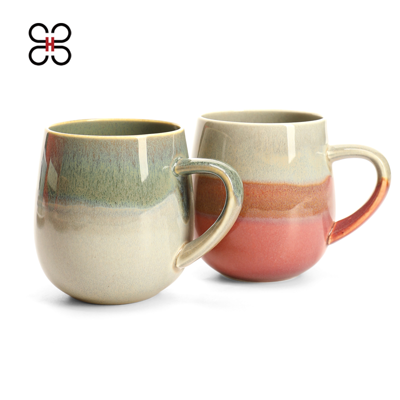 【英国品牌】GroovyHouse轻量瓷双色窑变马克杯家用咖啡杯情侣对杯