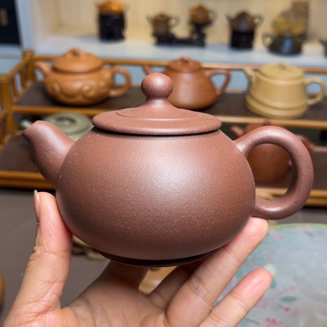 紫砂茶壶200CC紫泥福运壶