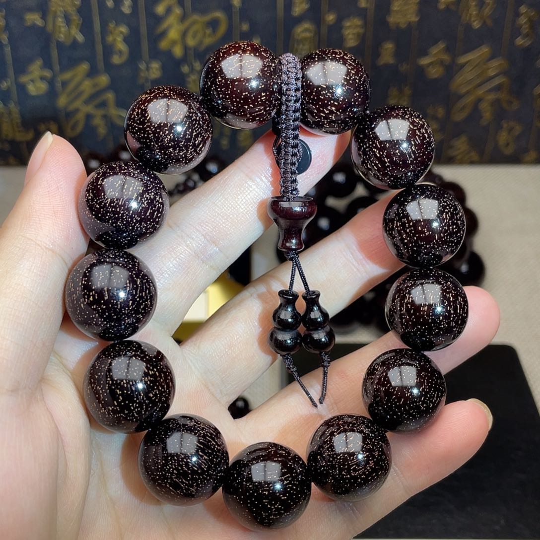 檀香紫檀（小叶紫檀）1.8 13颗 高油密 爆满金星