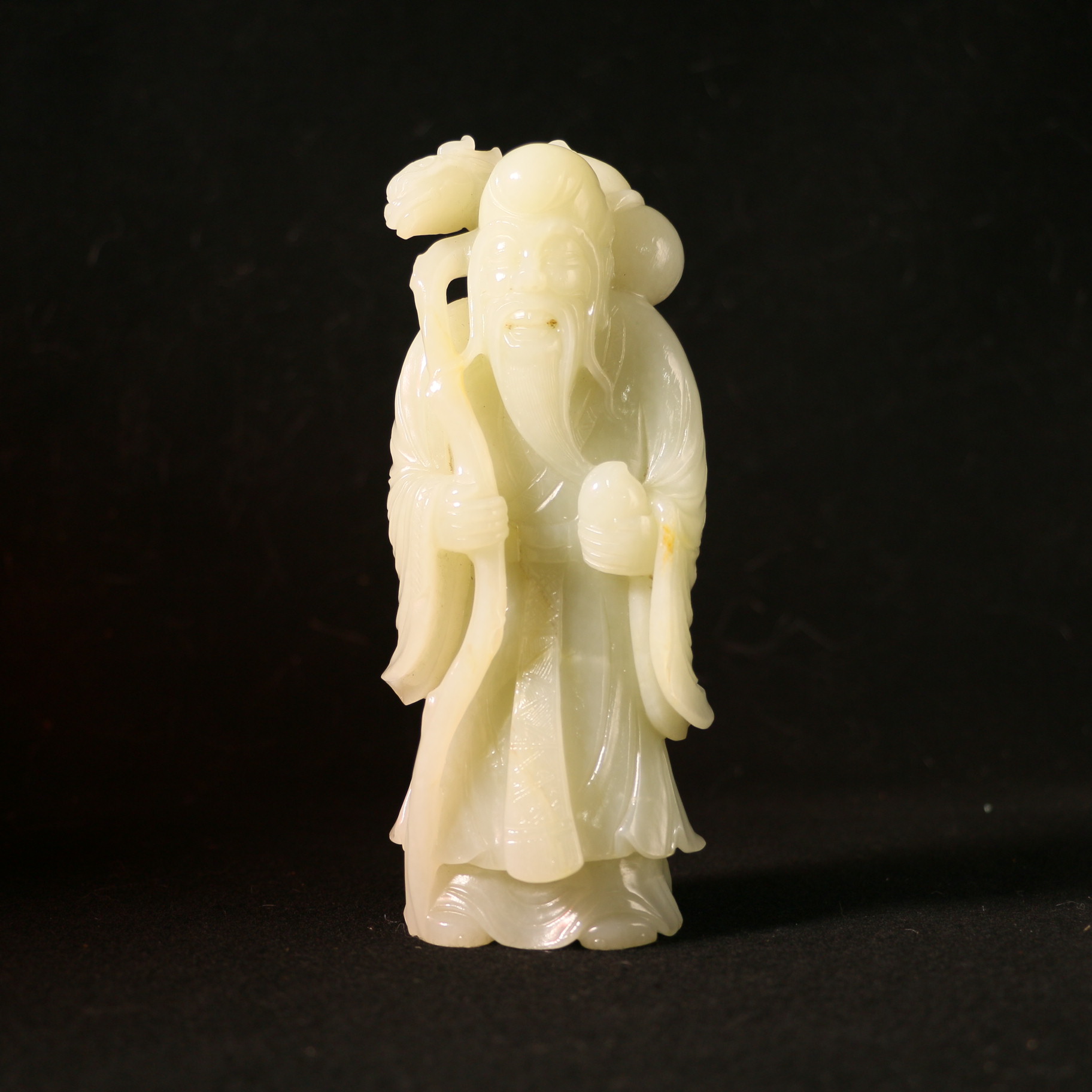 2W7 清  白玉寿星公摆件