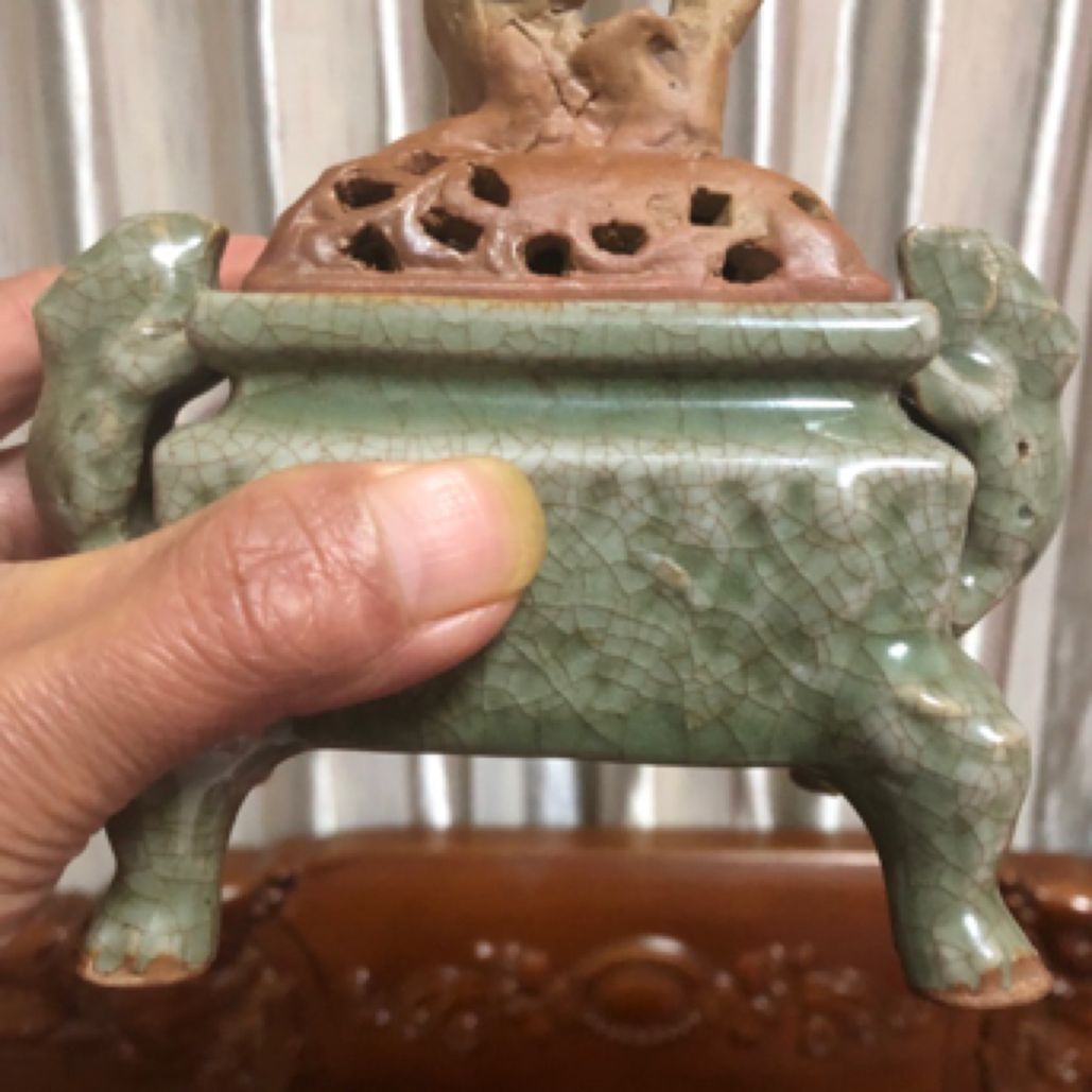 龙泉青瓷兽头香薰