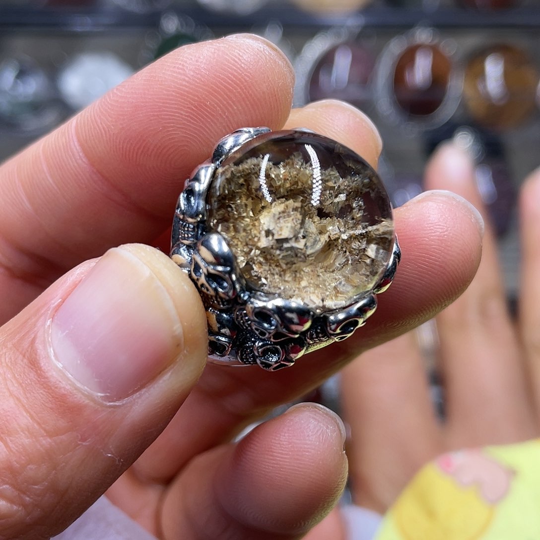 【闪购商品】水晶珠宝半成品银S925镶嵌戒指