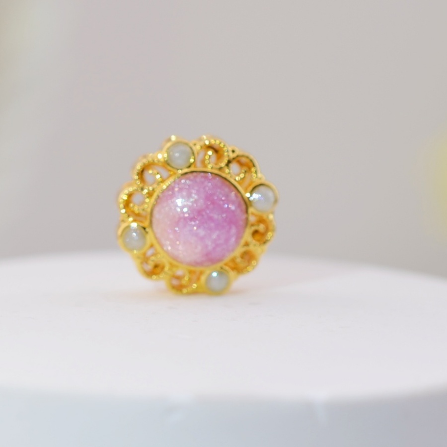 【芷伊】999足金扁珠花边面包珠11.0mm孔径1.5mm