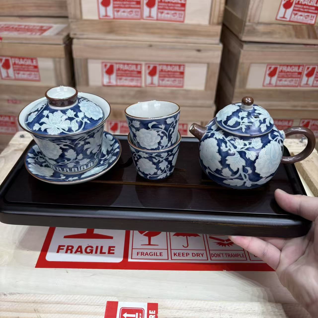 汝窑青花套组 jw155