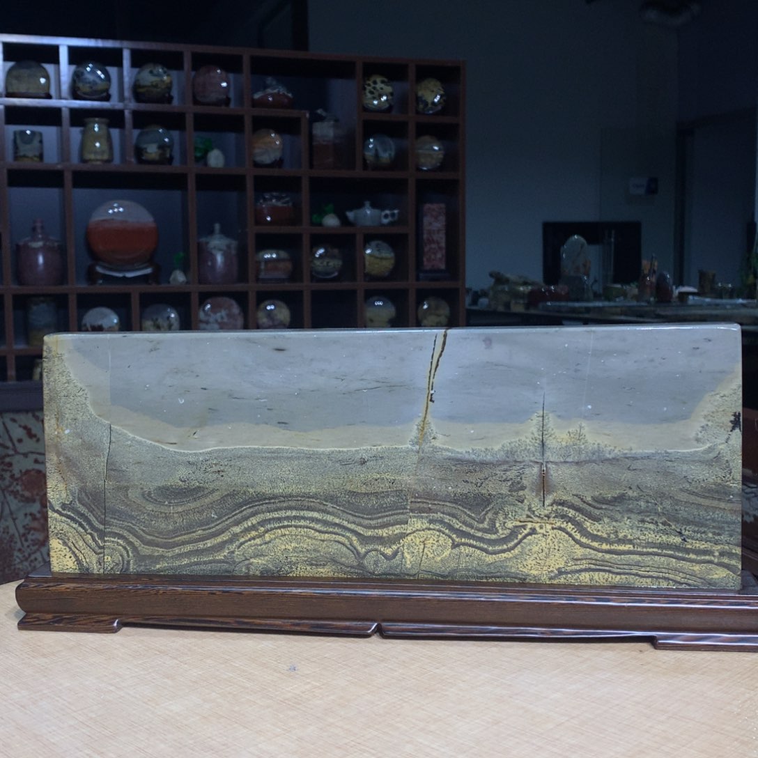 紫砂广西国画石，收藏观赏