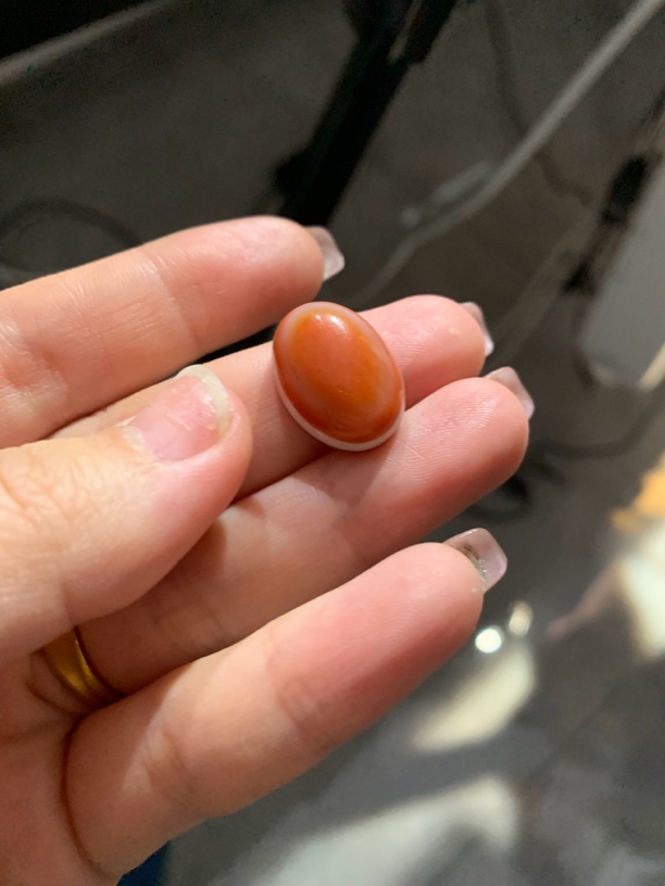 缠丝玛瑙带眼戒指面