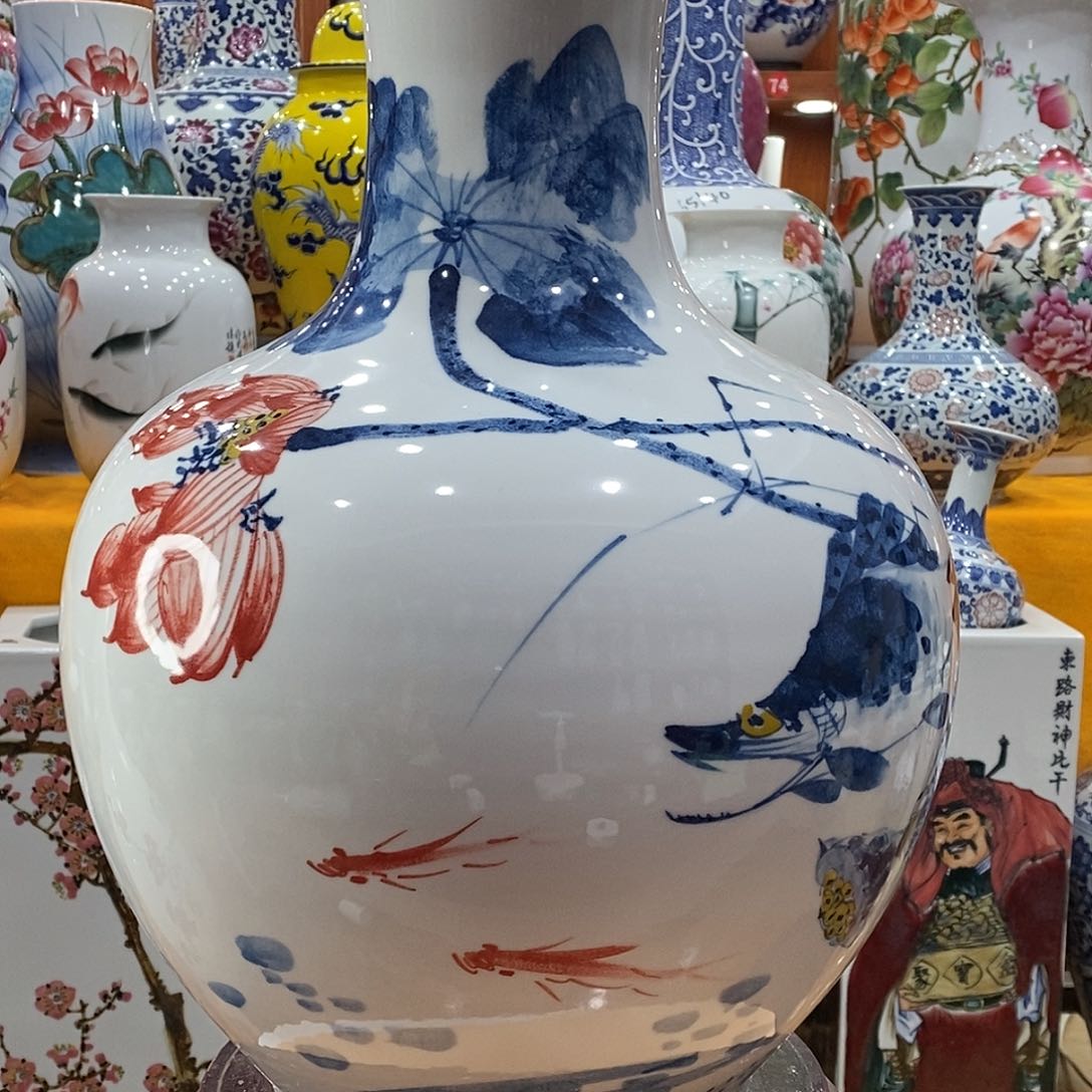 摆件小*景德镇陶瓷青花赏瓶