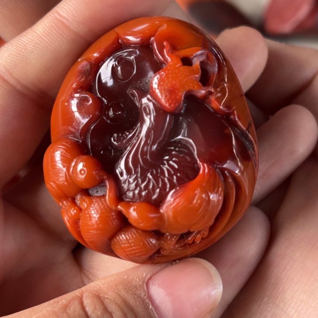 南红玛瑙未镶嵌吊坠