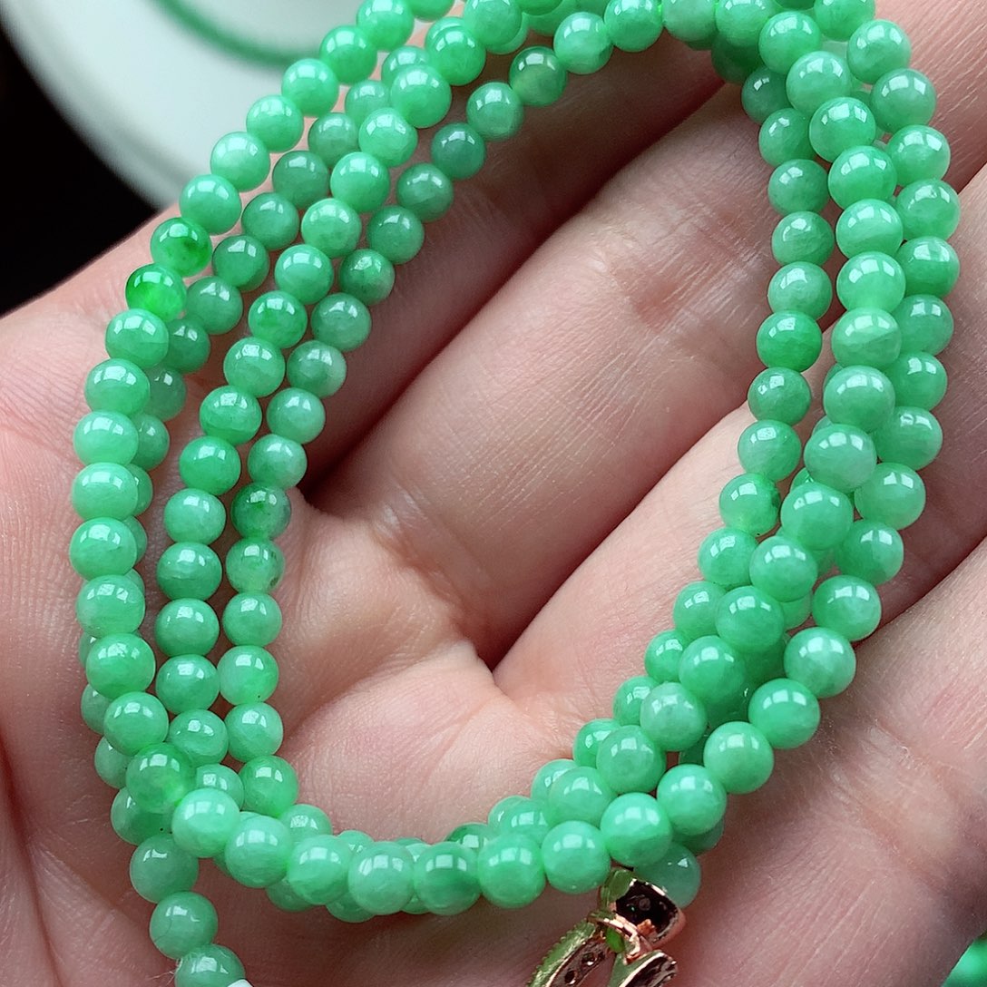 翡翠未镶嵌毛衣链翡翠