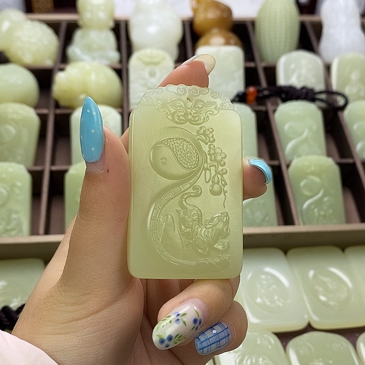 昆仑石双面守护虎