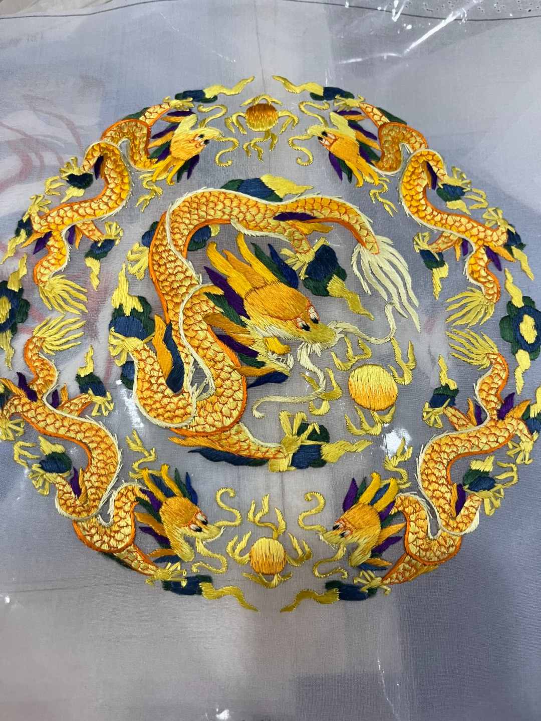 桑蚕丝底料纯手工双面绣苏绣