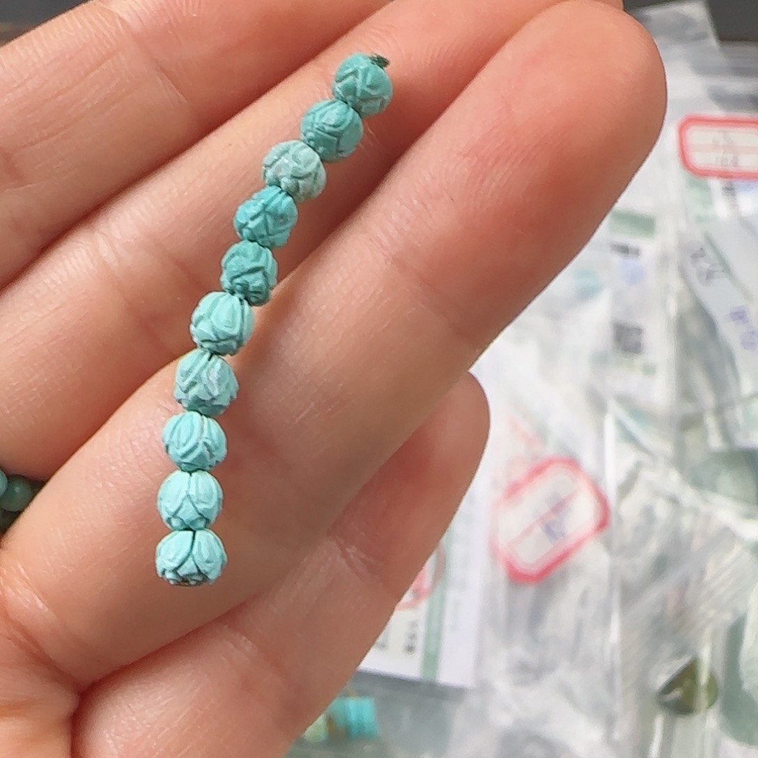 绿松石珠宝半成品未镶嵌