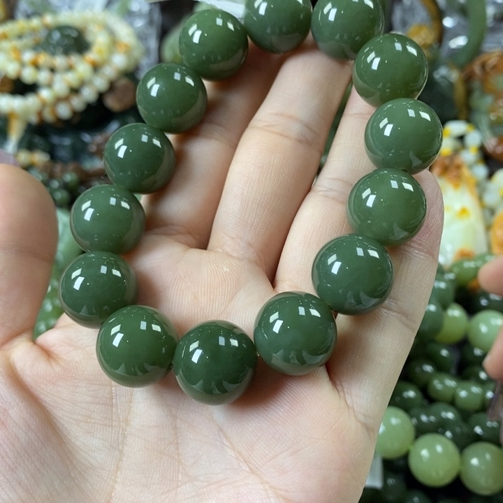 透闪石质玉手串未镶嵌@***我