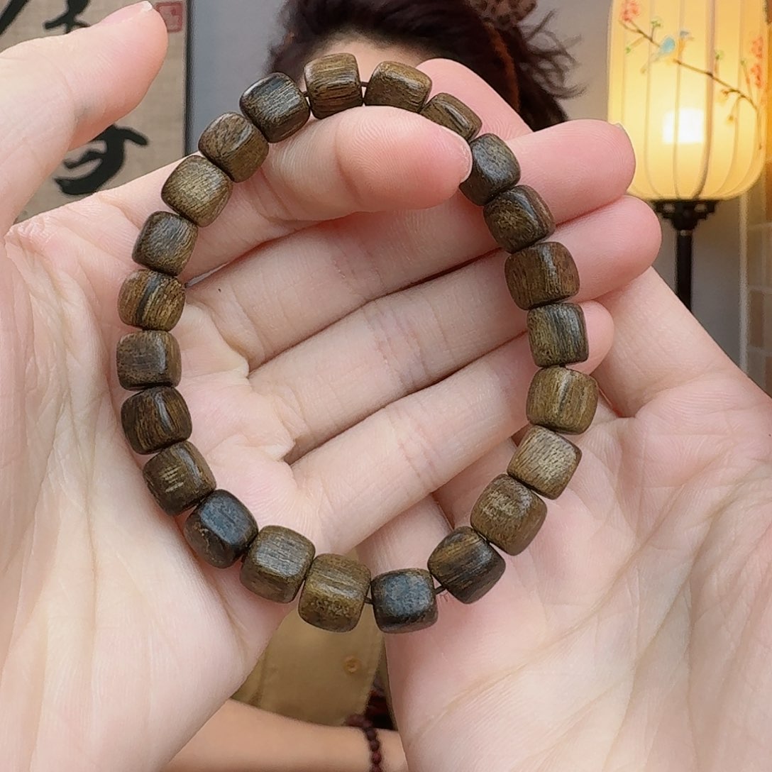 沉香手串海南沉香紫奇楠随形