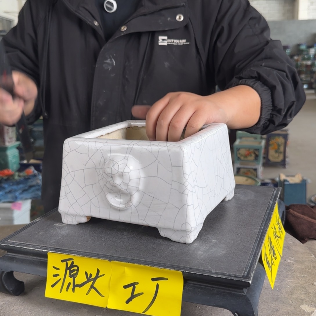 陶。一风堂石湾花盆 微瑕