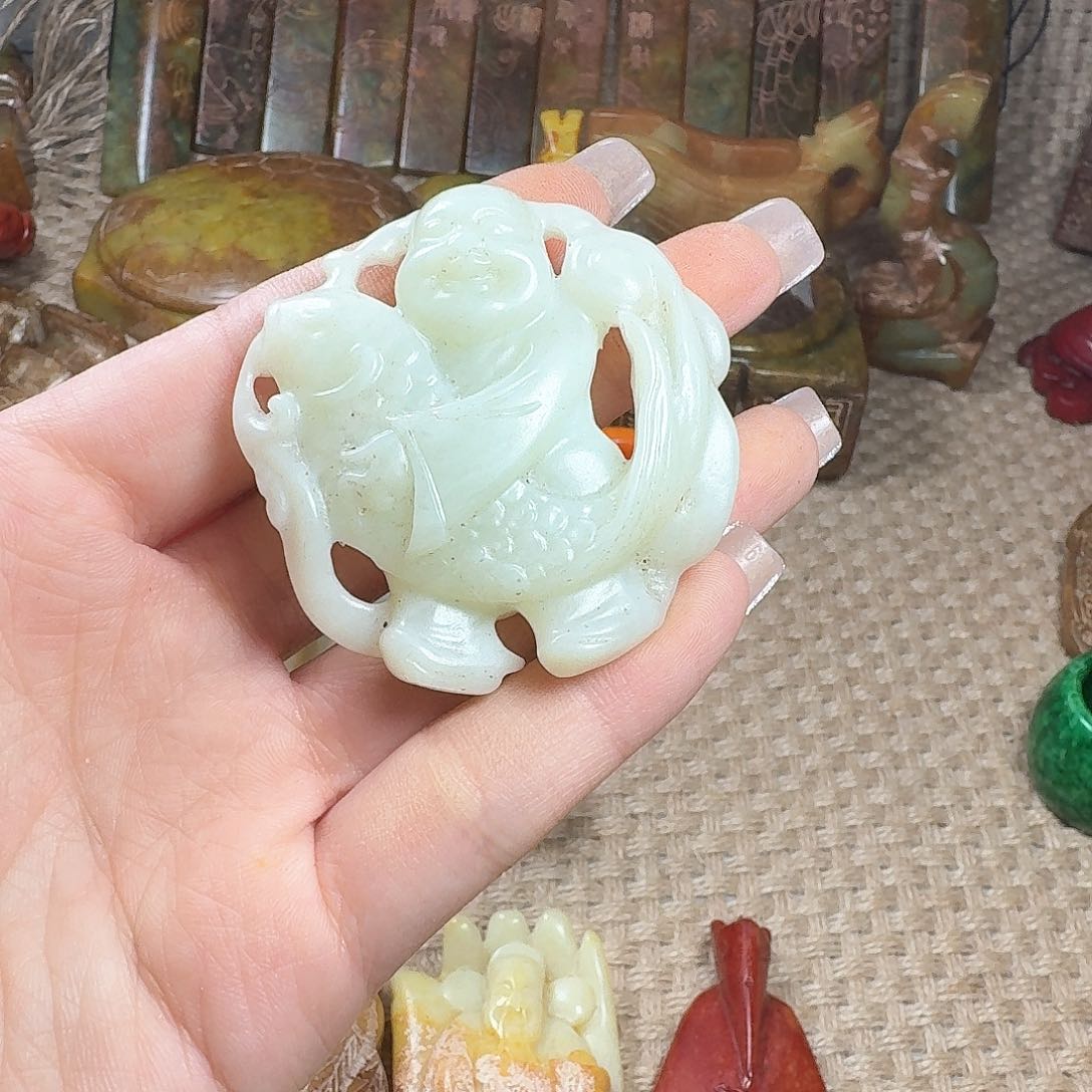 白玉菩提吊坠挂件