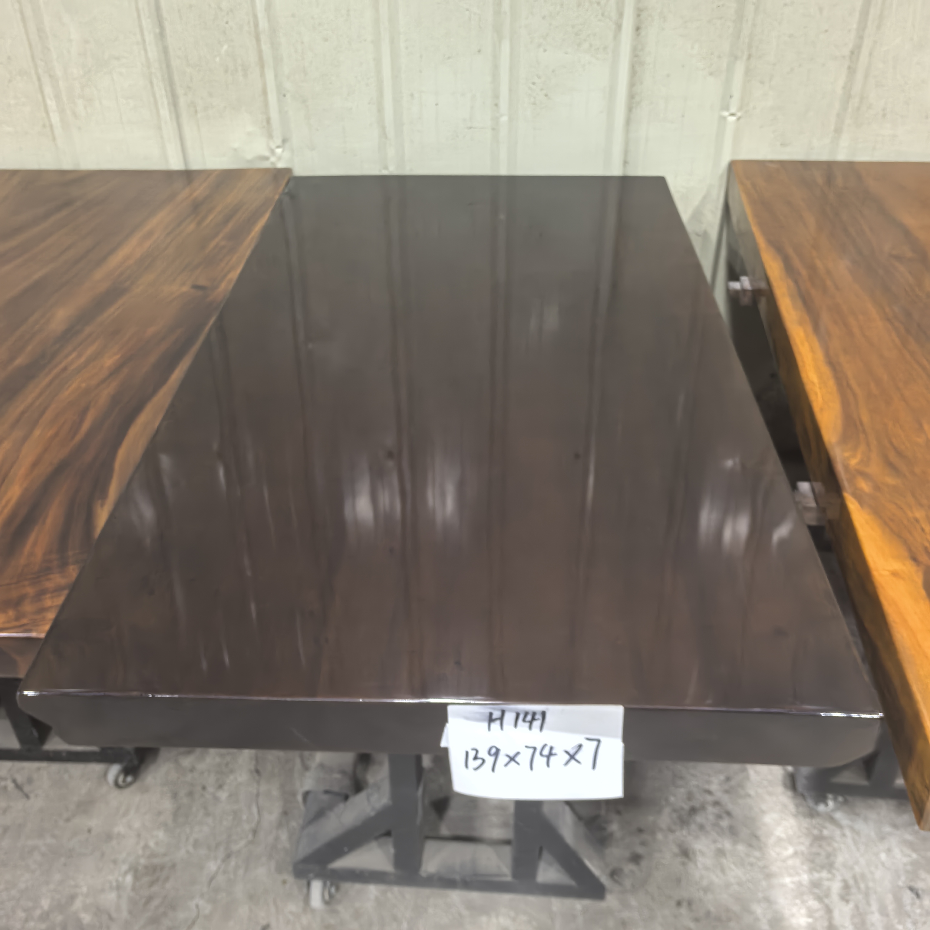 刚果原木整切大板桌茶桌办公桌自然之美整木整切