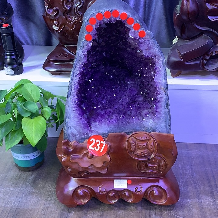 未镶嵌大型摆件（非配饰）紫晶小*