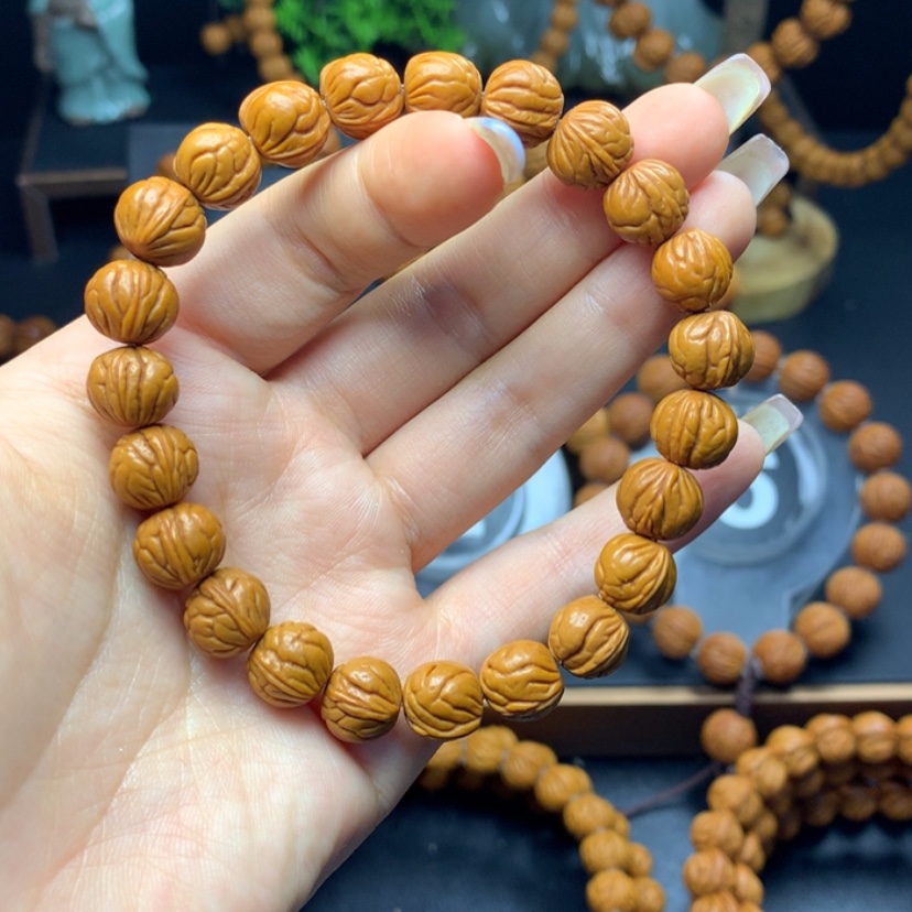 【闪购商品】桃核手串阳***人野生玉龙脊11