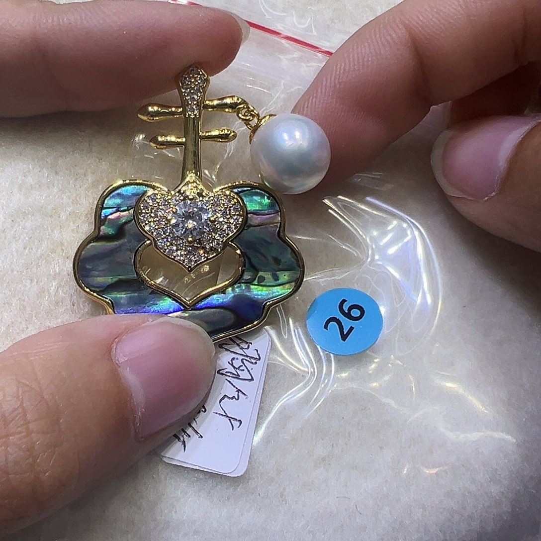 耳饰银S925镶嵌淡水珍珠
