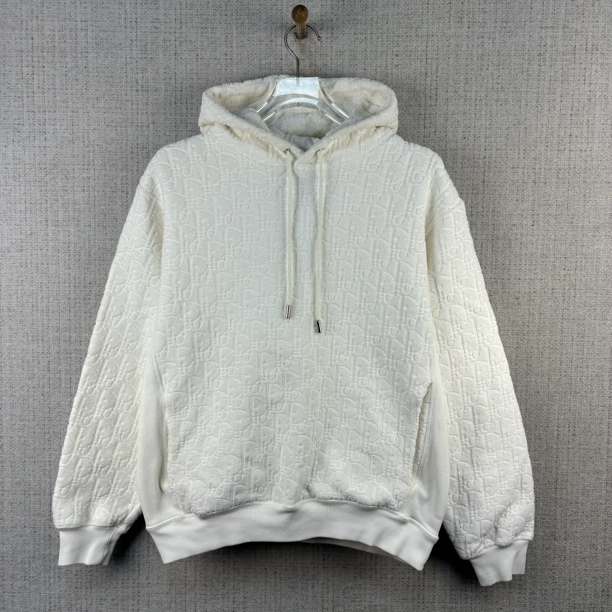 99新 DIOR/迪奥 棉质起绒Oblique印花连帽长袖卫衣/尺码M/10045