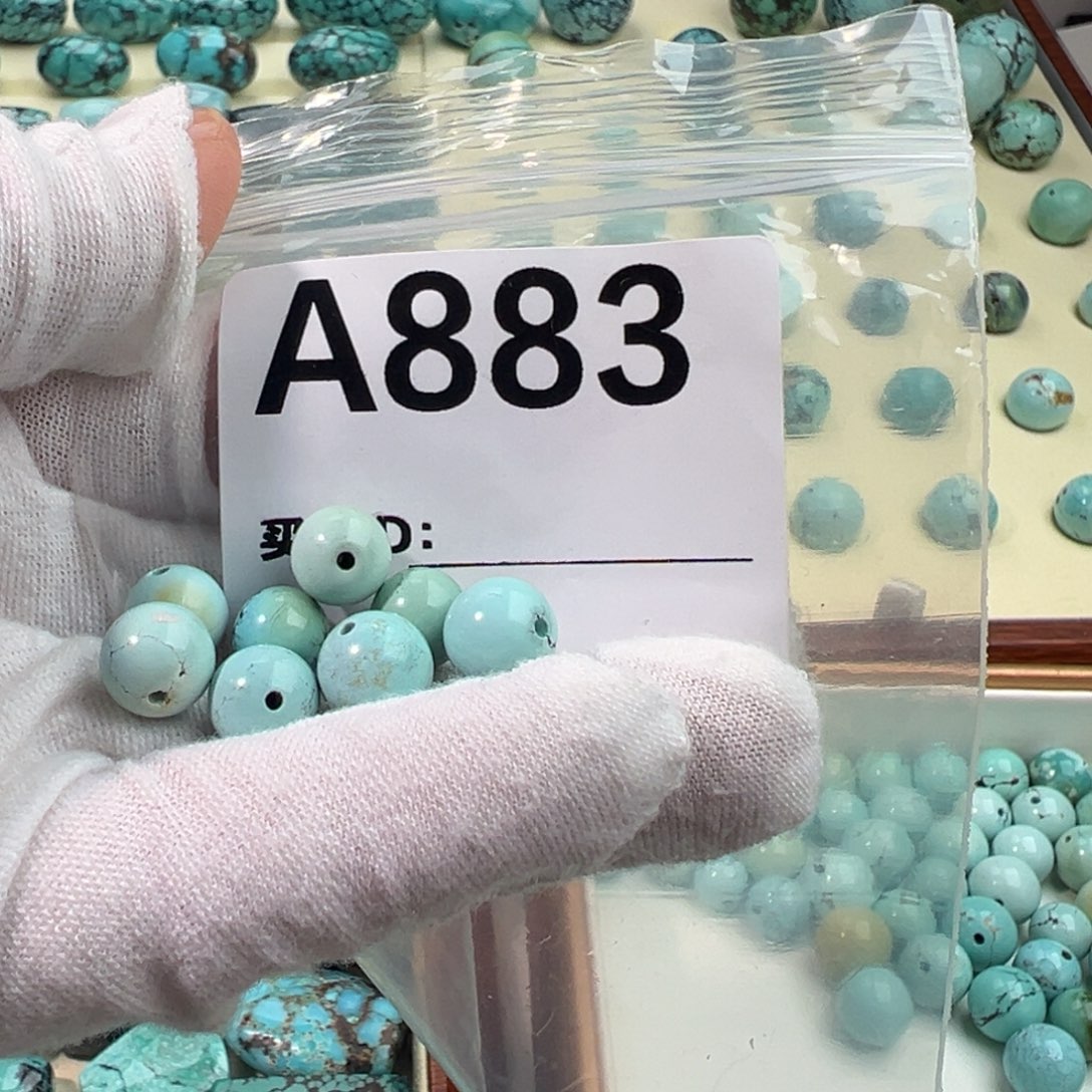 绿松石卡8圆珠未镶嵌